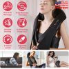 Electric Neck And Back Massager with Infrared Light Heating 3 Intensity Levels Deep Kneading 3D Shiatsu Massage Pillow For Back Arms Thighs Pain Relie