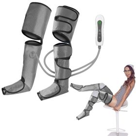 Leg Massager Air Compression Calf Feet Thigh Foot Massage Wraps Muscle Pain Relief Blood Circulation w/ 4 Modes 3 Intensities