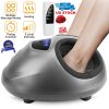 Electric Foot Massager Heat Therapy Kneading Air Compression Machine Intensity Time Setting Foot Pain Relief Massagers US9.5 Home Office