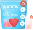 GRAMMS Clear Protein Powder, 20g Protein, Suitable for Both Men and Women | Grass-Fed Whey Isolate, Zero Sugar, Zero Lactose, No Bloating