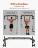 Pull Up Bar, Multi-Grip Wall Mounted Pull Ups, 50 in Width Multifunctional Chin Up Training Station
