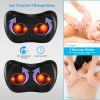 Back Neck Massage Pillow Kneading Massager In-Car Thermotherapy Massage Pillow w/ Car Charger US Plug Pain Relief Relaxing For Home Travel