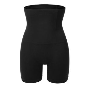 High Waist Shapewear Seamless Tummy Control Panties Butt Lifter Thigh Slimmer Body Trainer Shaper Compression Lingerie Panties for Women (Option: Black_XL)