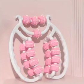 Double-Row 20-Roller Leg Massager (Option: Pink)