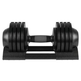 52 Lb Adjustable Steel And Plastic Dumbbells (Option: Black)