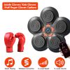 Music Boxing Machine Electronic Wall Target Punching Pad LED Lighted Sandbag Boxing Training Machine Exercise Equipment with Adult Boxing Gloves