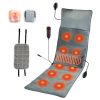 Full Body Electric Massage Mat with Heat Vibration Massage Pad Cushion Back Massage Mattress Chair Pad with Inflatable Head Pillow Lumbar Pillow with