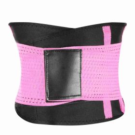 U-Shaped Slimming Waist Belt Body Abdominal Shapewear Sport Tummy Cincher Bands Office Ladies Postpartum Mothers (Option: 3XL_Pink)