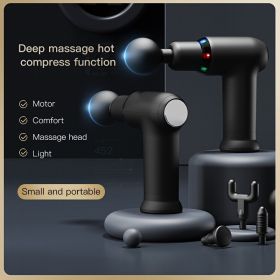 Mini Electric Massage Gun for Deep Tissue Muscle Relief & Recovery (Color: Black)