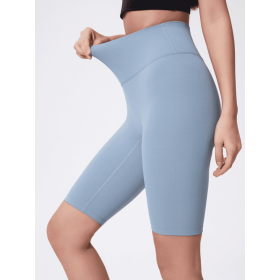 JupiterGear High-Rise Long Shorts (Color: Light Blue, size: 10)