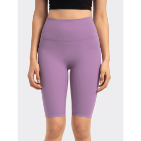 JupiterGear High-Rise Long Shorts (Color: Lavender, size: 4)