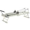 Foldable Pilates Reformer, Pilates Workout Machine for Home Gym Studio Use, Pilates Bed with Dual Resistance- Spring & Cord