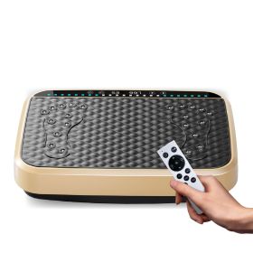 Vibration Plate Exercise Machine, Whole Body Fitness Platform for Lymphatic Drainage, Vibrating Shaker Board with 120 Speed Levels (Main Material: Rubber, Main Color: Golden Black)