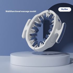 Multifunctional Detachable Fitness Shaping Beauty Ring Leg Massage Machine (Option: White blue)