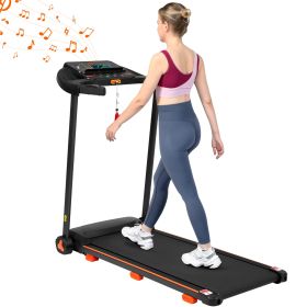 Brand New Home Treadmill, 2.5HP Silent Folding Treadmill With Heart Rate Sensor, Weighing 300 Pounds, Banned Platform Temu (Option: Black)