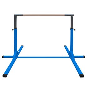 Gymnastics Bar For Kids, Adjustable Height Gym Bar, Junior Training Kip Bar For Home, Built For Kids 3 Years Blue (Option: Blue)